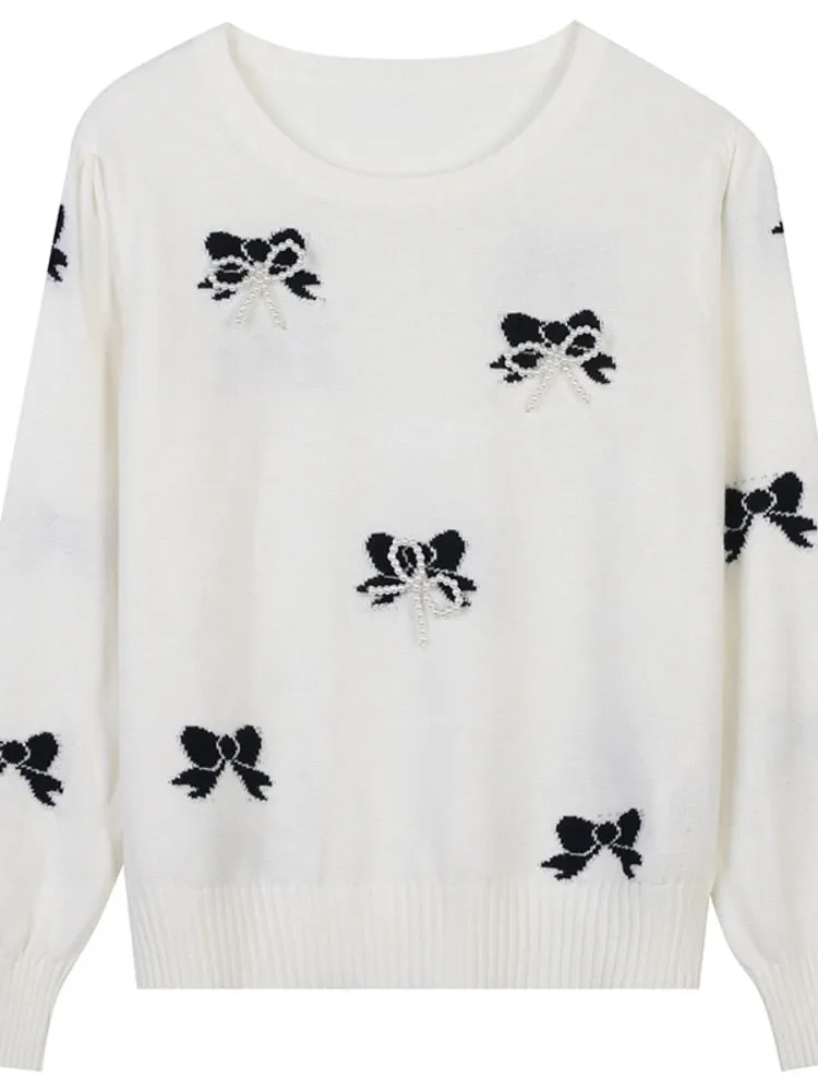 Pull Motif Femme Vintage