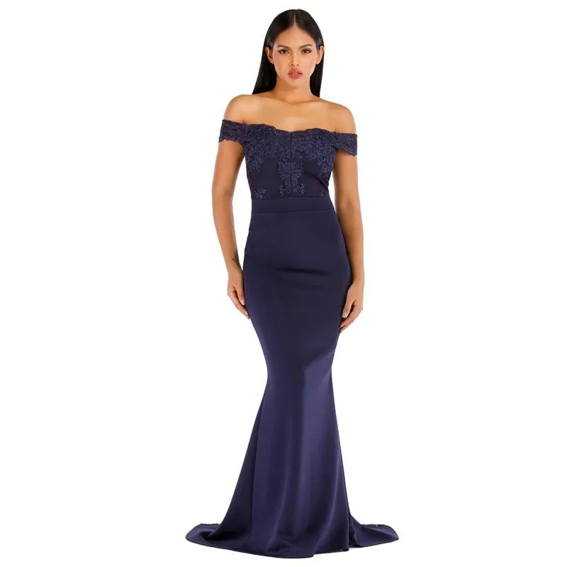 Robe Cocktail Bleu Nuit