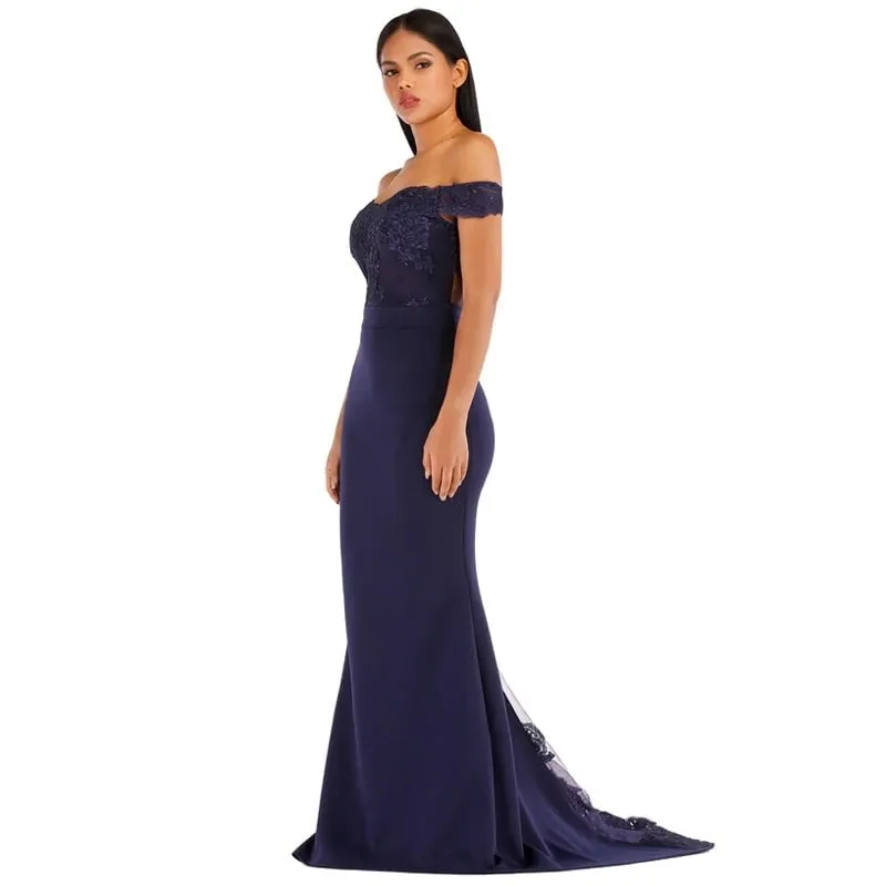 Robe Cocktail Bleu Nuit