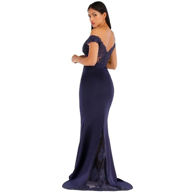 Robe Cocktail Bleu Nuit