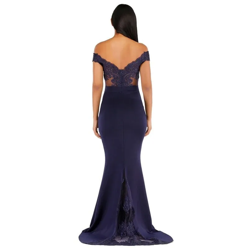 Robe Cocktail Bleu Nuit