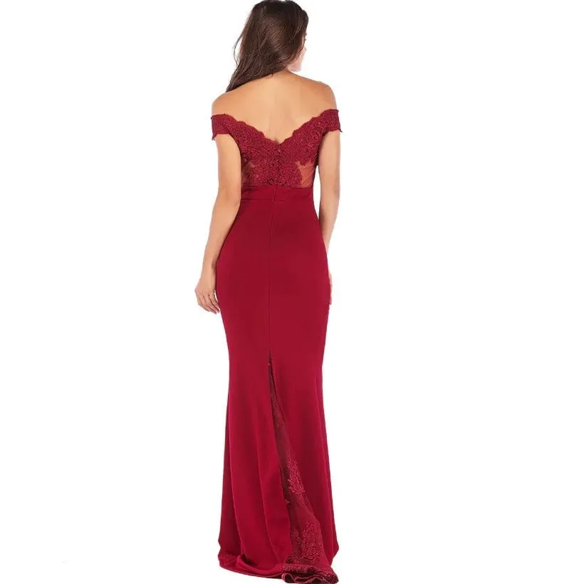 Robe Cocktail Bordeaux