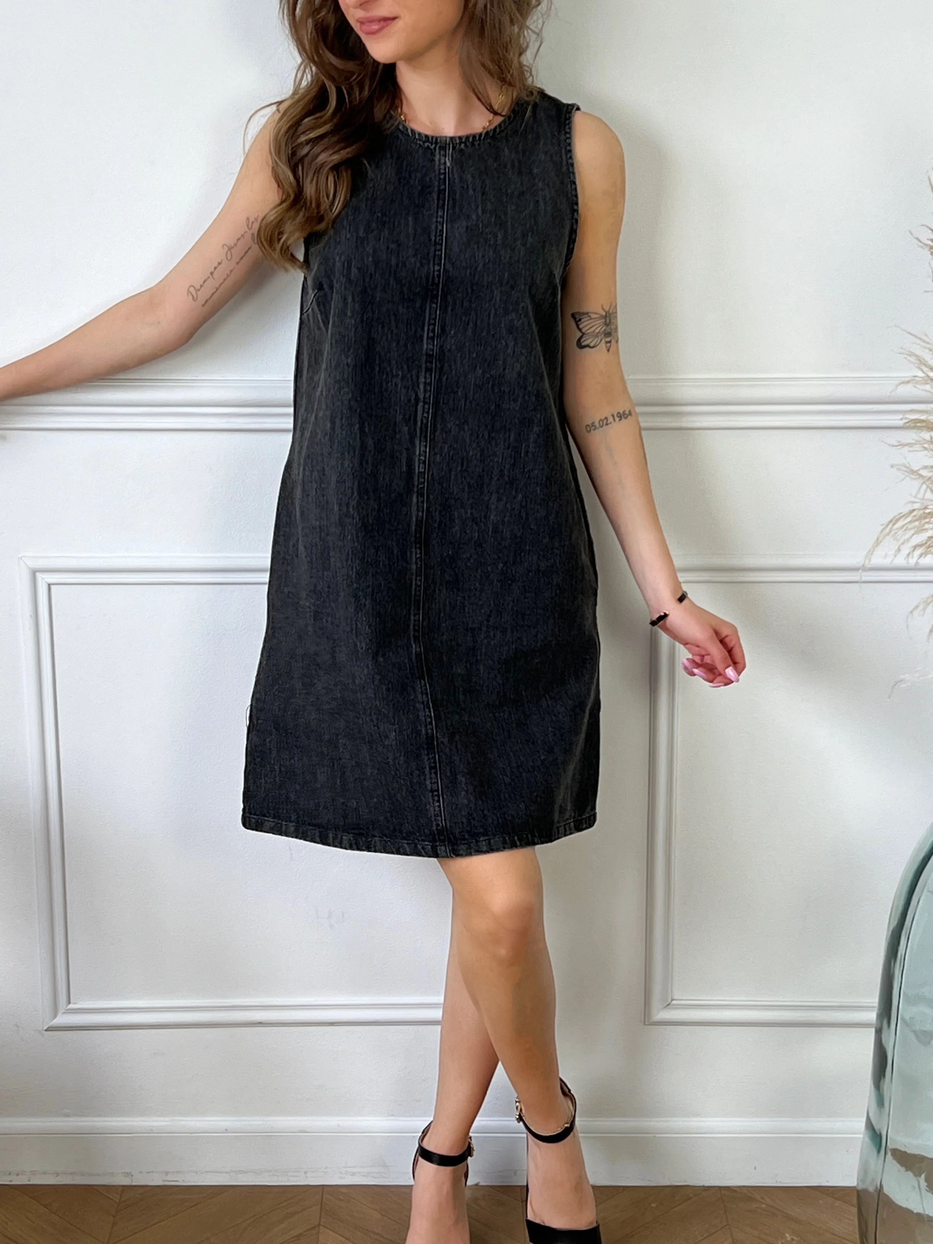 Robe courte en jean : Helga