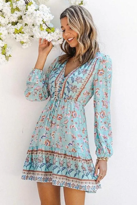 Robe Courte à Fleurs