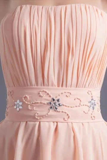 Robe de soirée bustier plissé pour aller à un mariage