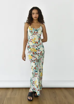 Robe longue imprimé fleuri