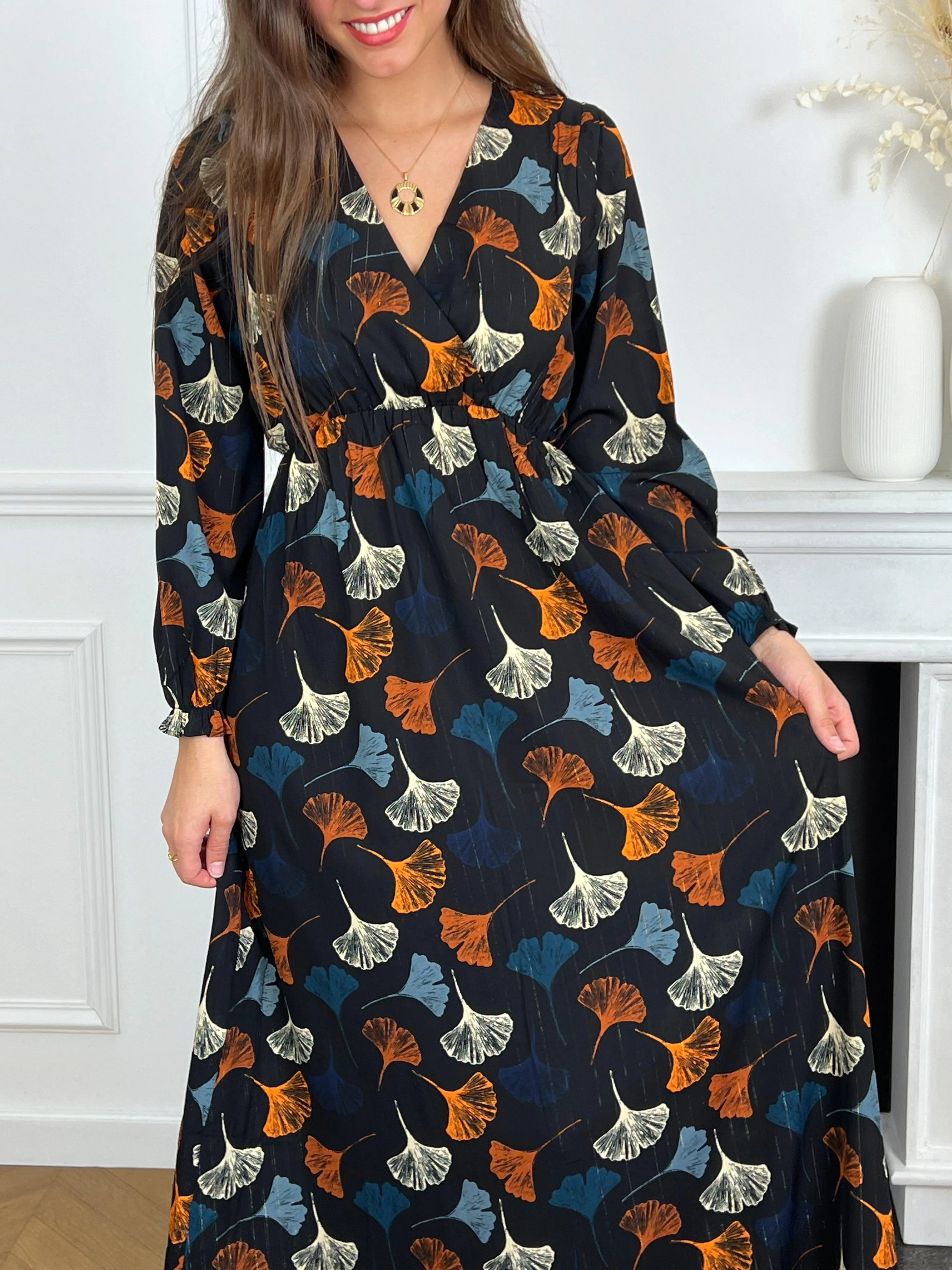 Robe longue à motif : Aurelia