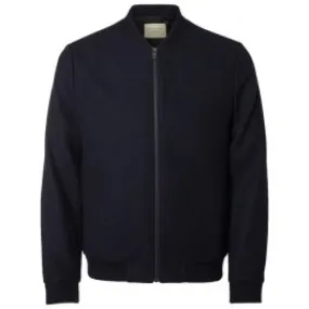 Selected - Veste bomber en laine bleue