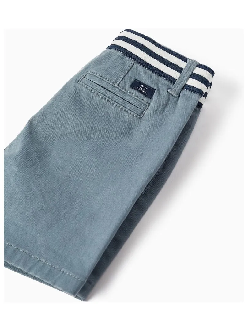 Shorts Chino en sergé pour bébé garçon  ATLANTIC COMPANY - Bleu