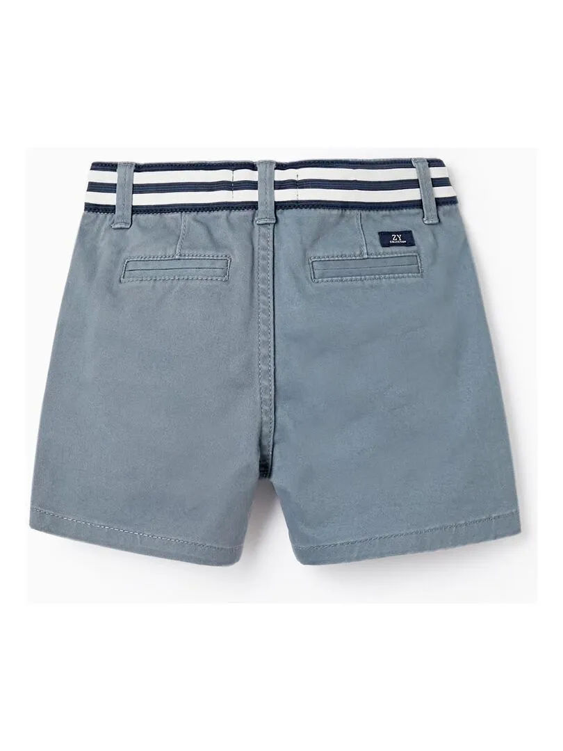 Shorts Chino en sergé pour bébé garçon  ATLANTIC COMPANY - Bleu