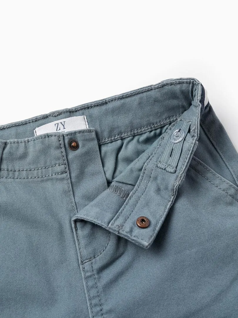 Shorts Chino en sergé pour bébé garçon  ATLANTIC COMPANY - Bleu