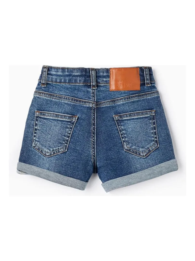 Shorts En Jean En Coton Pour Fille  THE WAVE TRIBE - Bleu