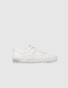 Sneakers blanches cuir K clouté Femme