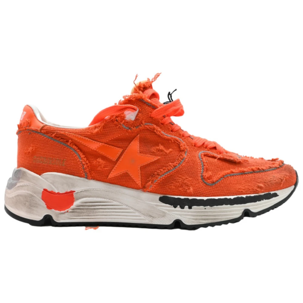 Sneakers de Course en Denim Fluo Orange