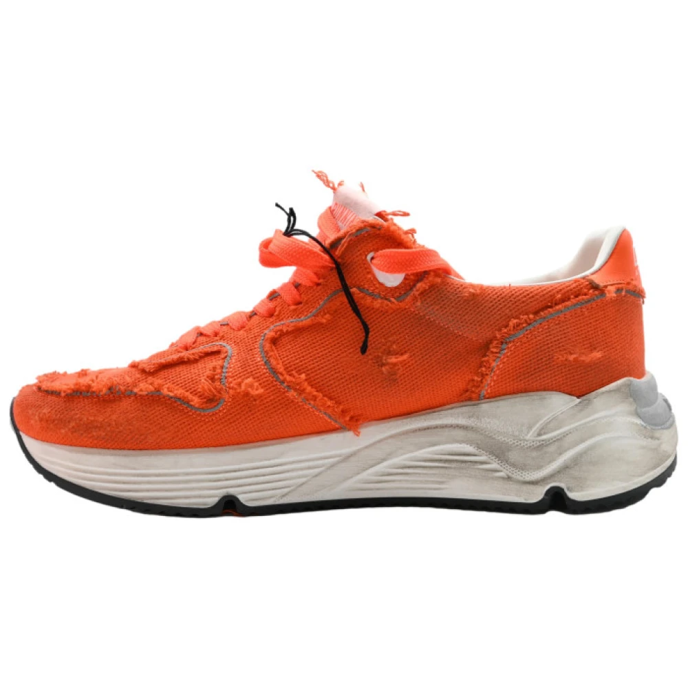 Sneakers de Course en Denim Fluo Orange