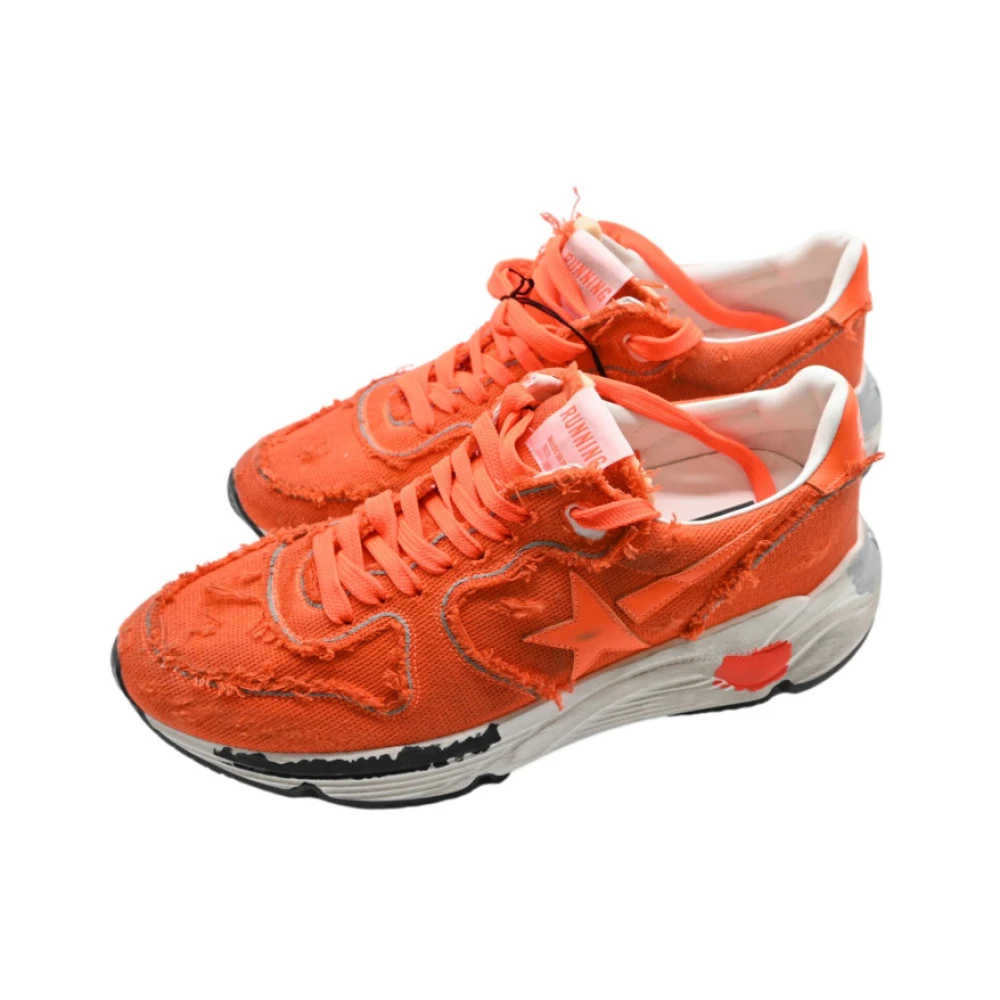 Sneakers de Course en Denim Fluo Orange