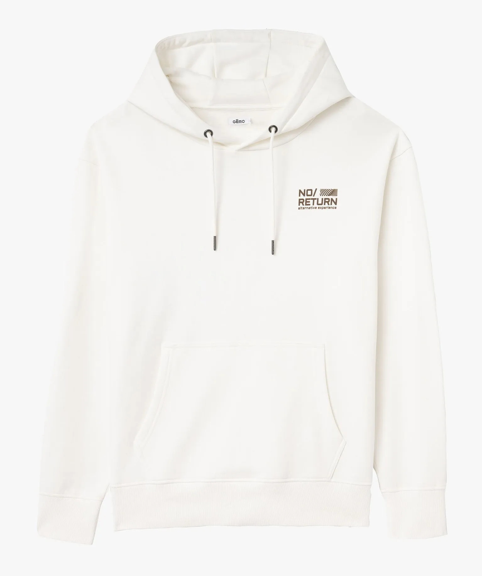 sweat a capuche en molleton doux imprime au dos homme blanc sweats