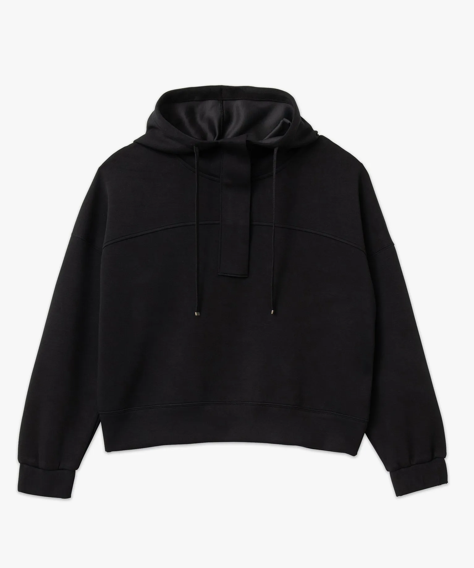 sweat a capuche oversize avec col zippe femme noir sweats