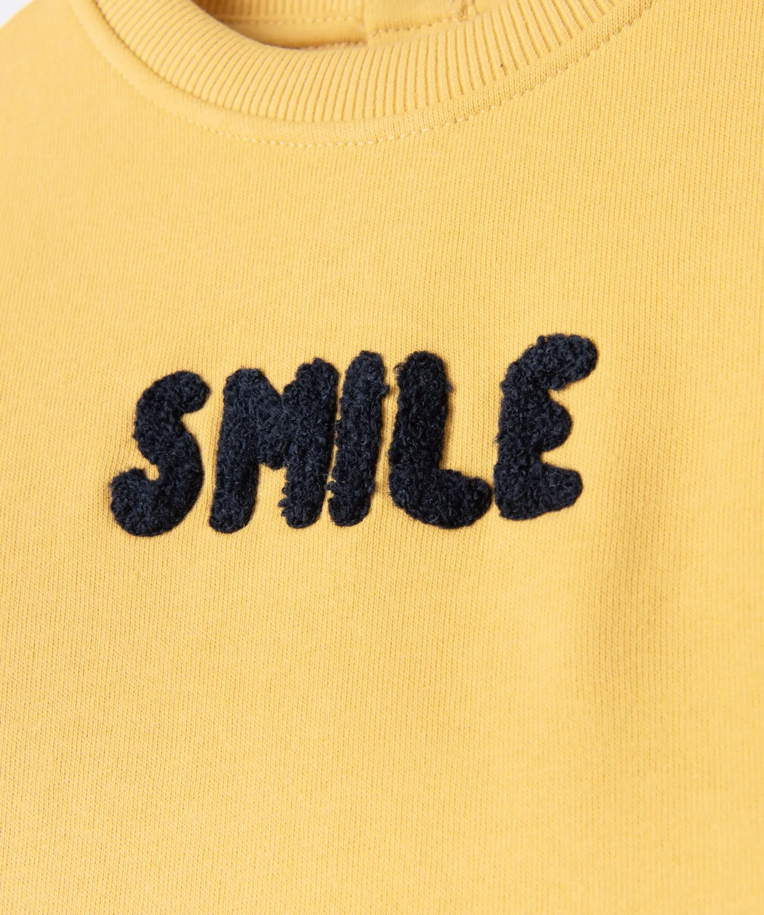 sweat a message bebe garcon jaune sweats