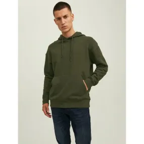 Sweat à capuche Relaxed Fit Manches longues Vert foncé en coton Oliver Jack & Jones - Pull / Gilet / Sweatshirt Ho