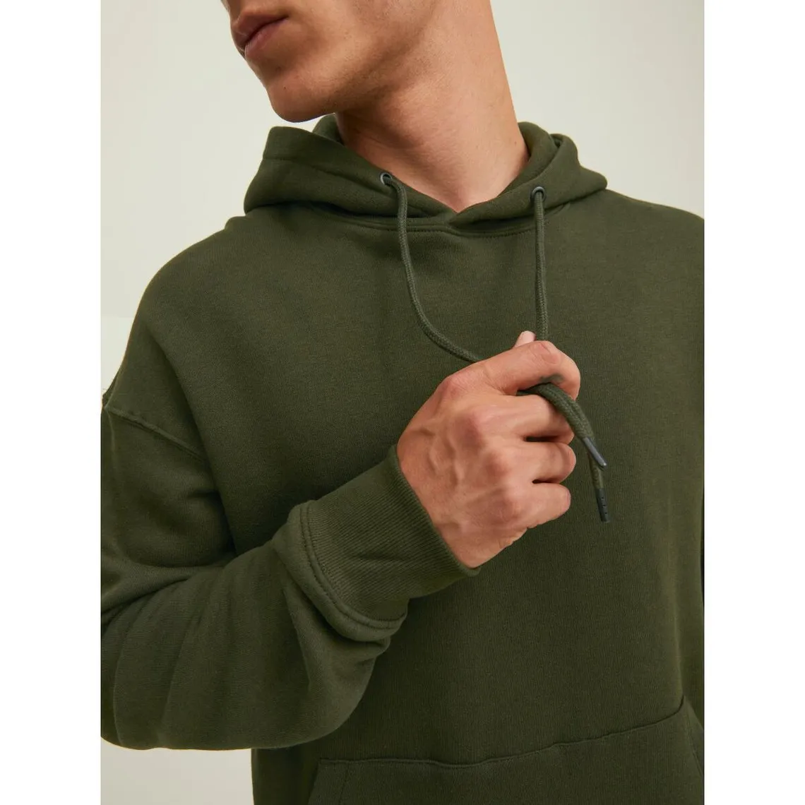 Sweat à capuche Relaxed Fit Manches longues Vert foncé en coton Oliver Jack & Jones - Pull / Gilet / Sweatshirt Ho