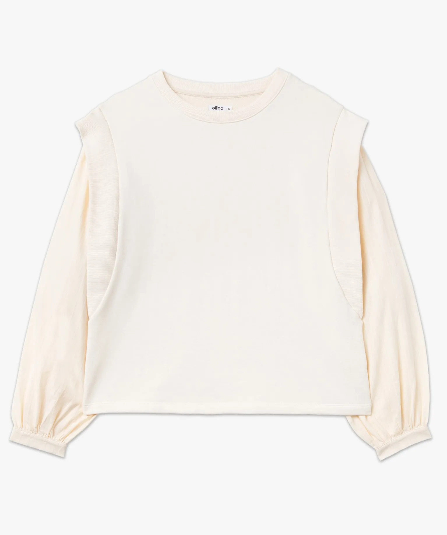 sweat avec manches chemise femme beige sweats