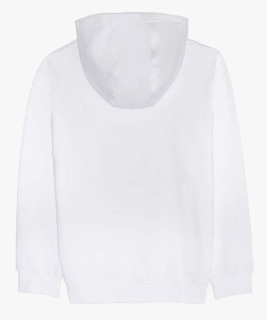 sweat molletonne a capuche garcon blanc sweats