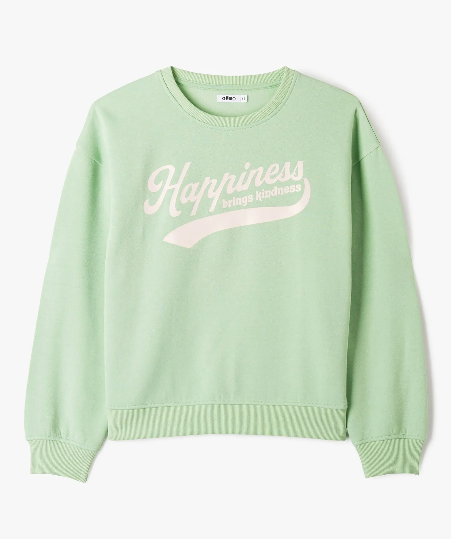 sweat molletonne avec inscription fille vert sweats