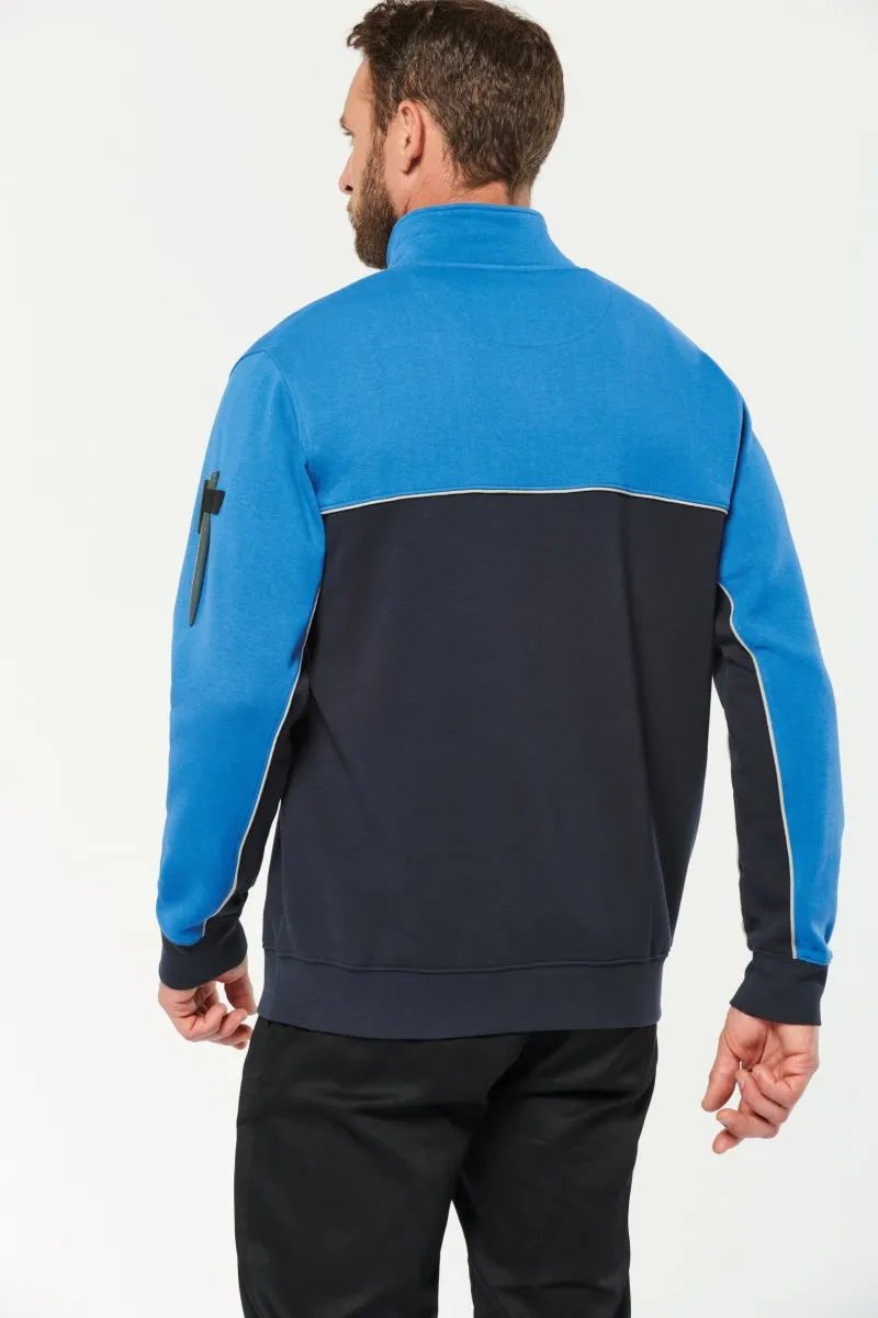 Sweat personnalisé col zippé écoresponsable