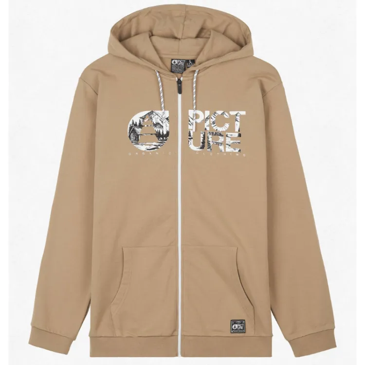 Sweat Picture "Basement Zip Hoodie" - Homme Taille S Couleur Beige