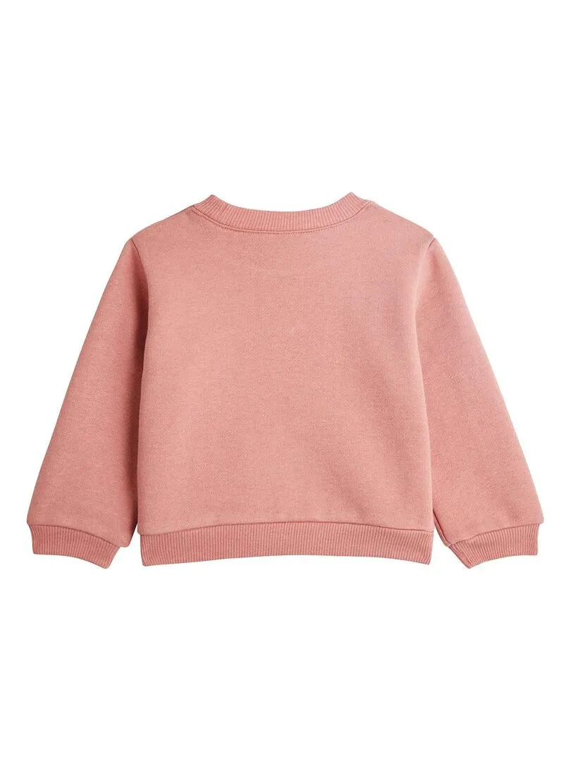 Sweat-shirt en molleton bébé fille Nola - Rose