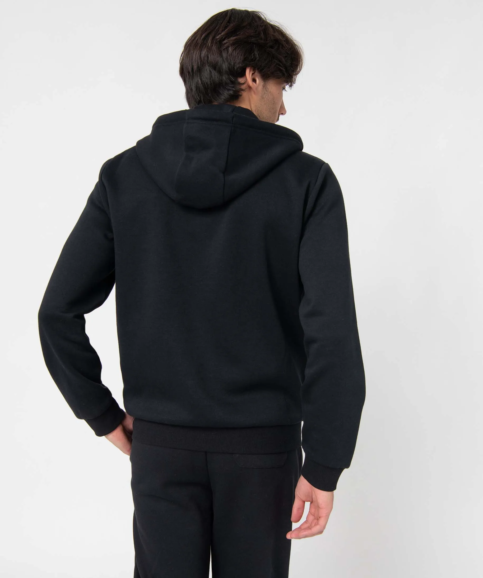 sweat zippe a capuche homme noir sweats