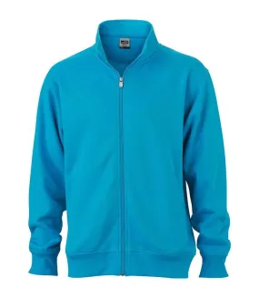 Sweat zippé workwear - Homme - JN836 - bleu turquoise