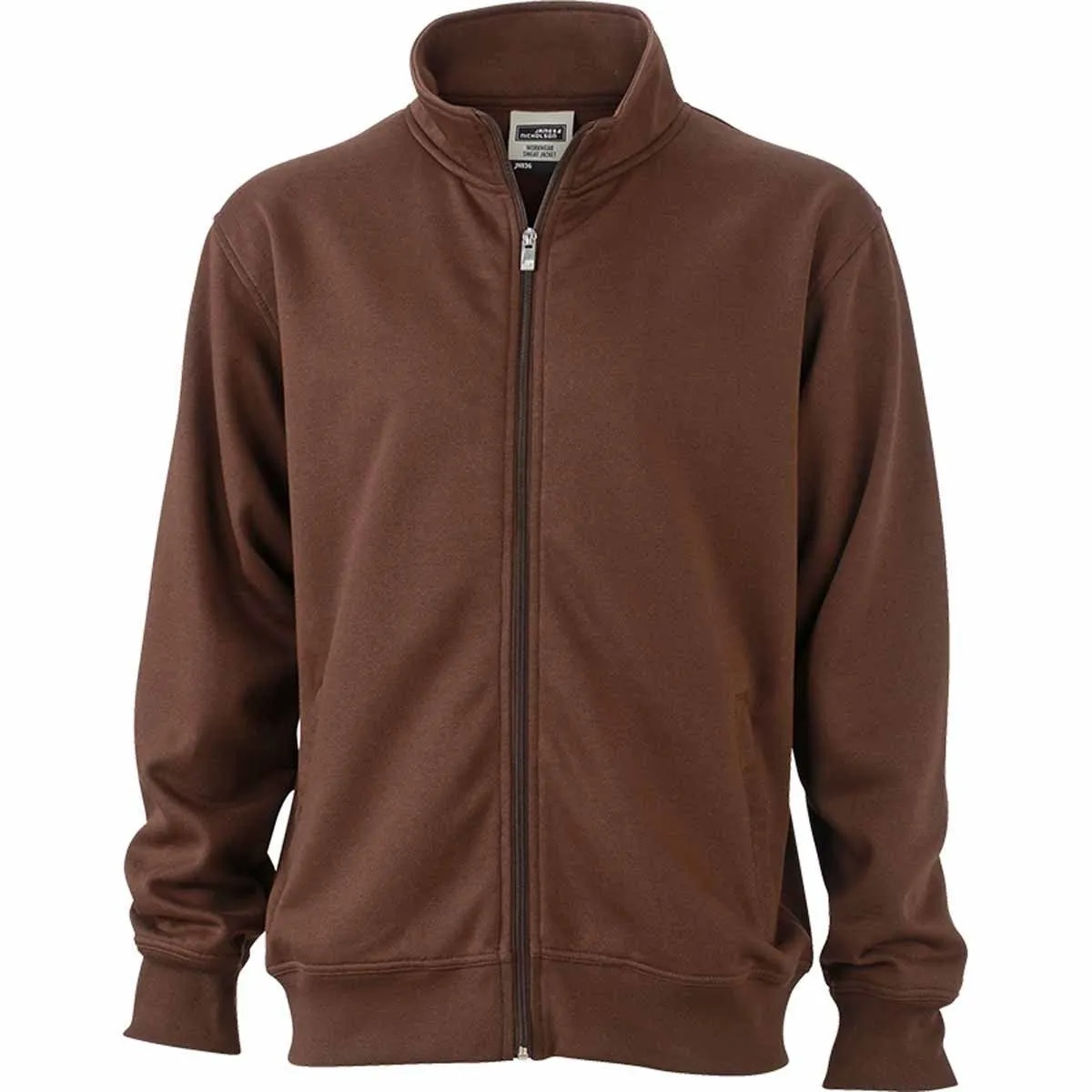 Sweat zippé workwear - Homme - JN836 - marron 