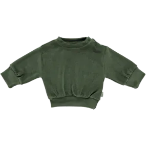 SWEATSHIRT CASSANDRE VELOURS Forest Green