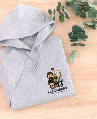 Sweatshirt enfant Famille figurine personnalisé