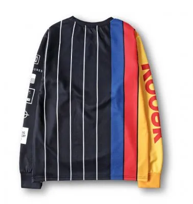 Sweatshirt fin pour homme Kodak Multicolor à rayures