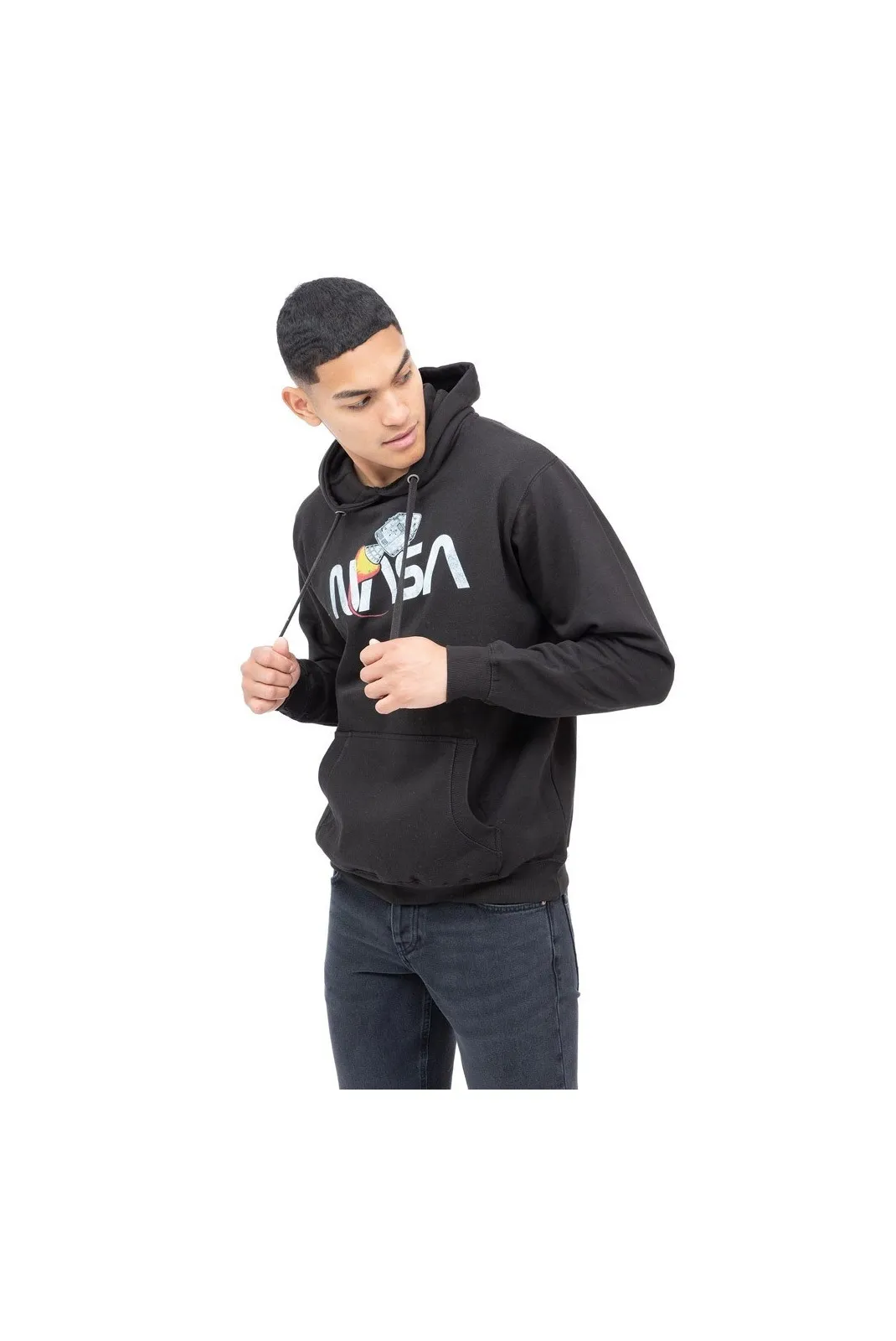 Sweatshirt - NASA - Vintage Rocket - Black - AIMHS004BLK