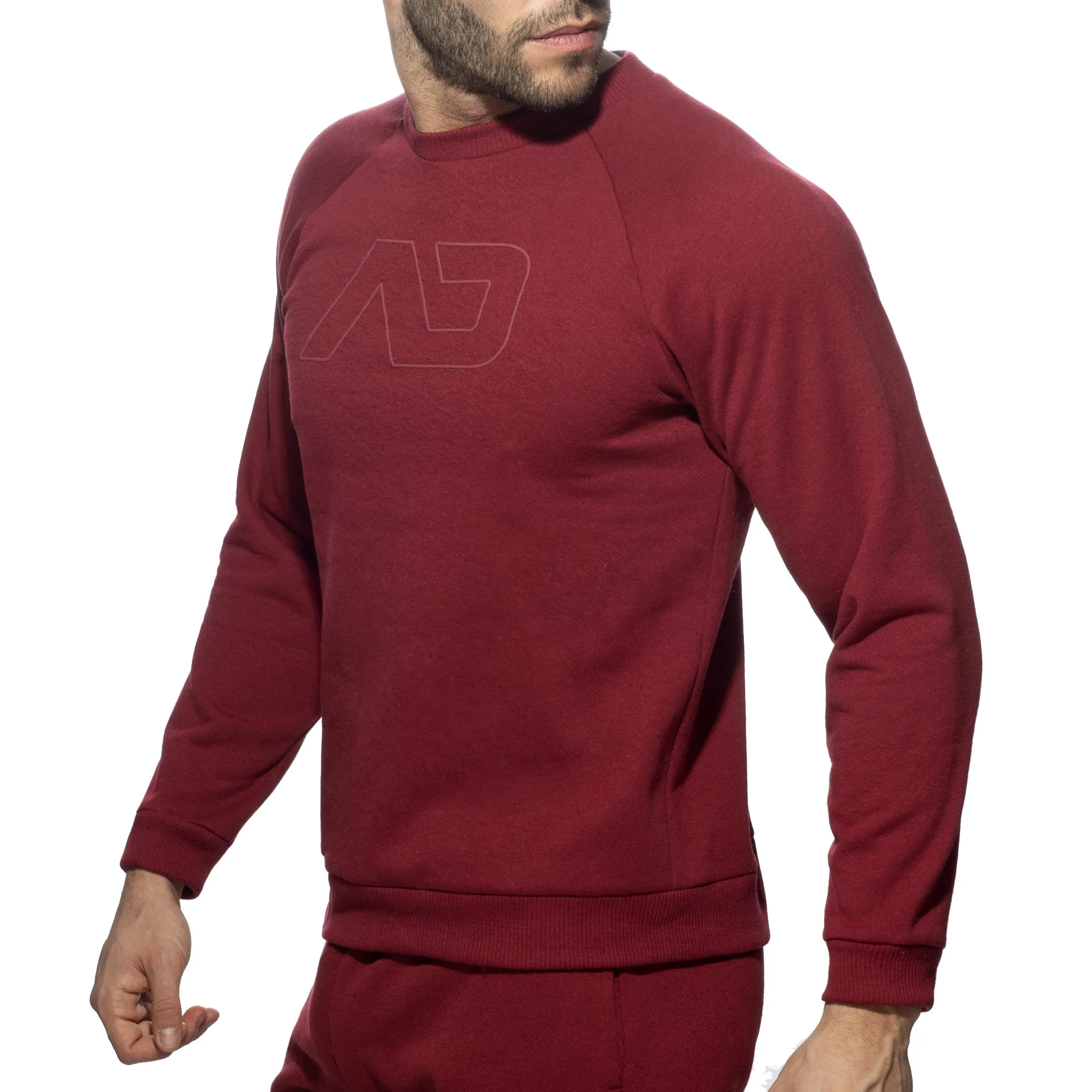 Sweatshirt Recycled Cotton - bordeaux - ADDICTED : vente T-shirt ma...