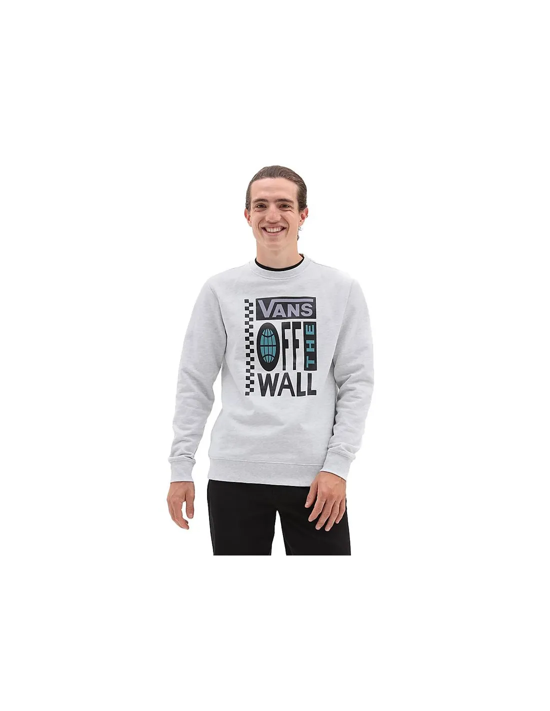 Sweatshirt Vans Global Stack Blanc Hommes