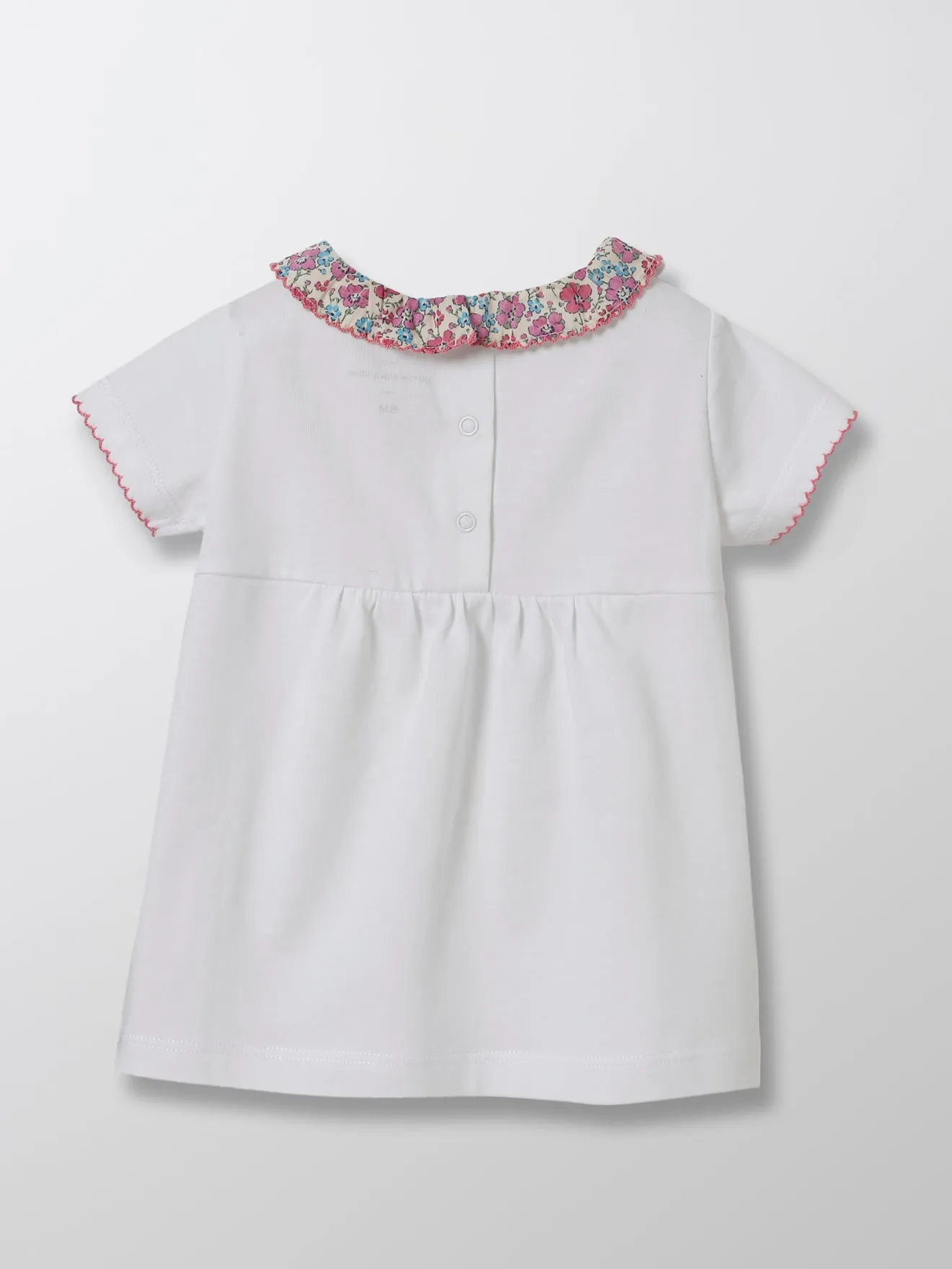 T-shirt Bébé avec col en tissu Liberty Clarisse