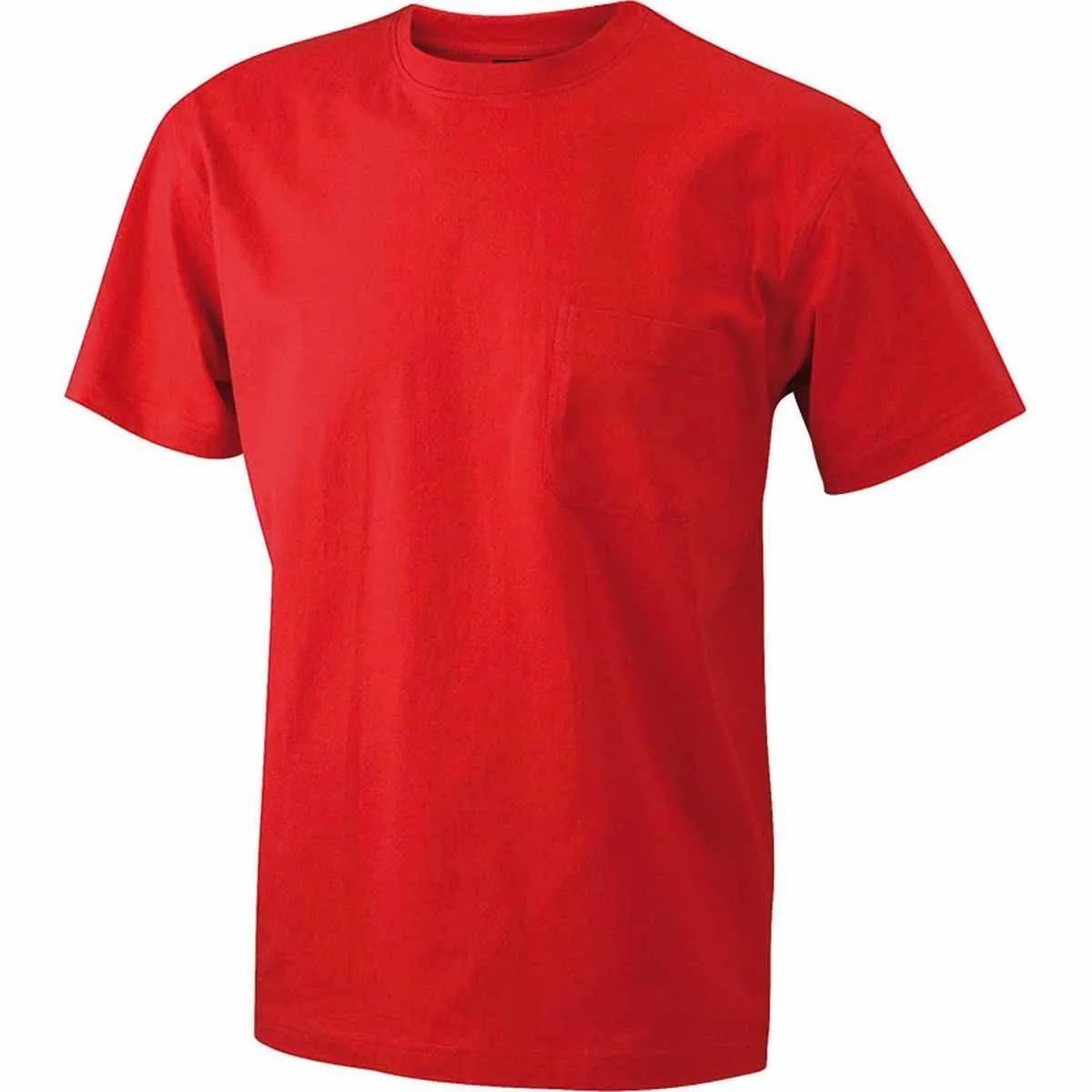 T-shirt homme poche poitrine - JN920 - rouge - workwear 