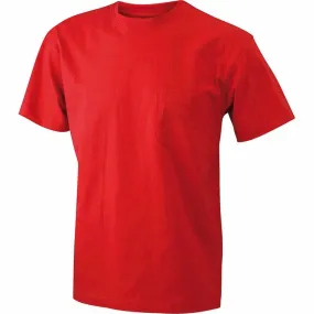 T-shirt homme poche poitrine - JN920 - rouge - workwear 