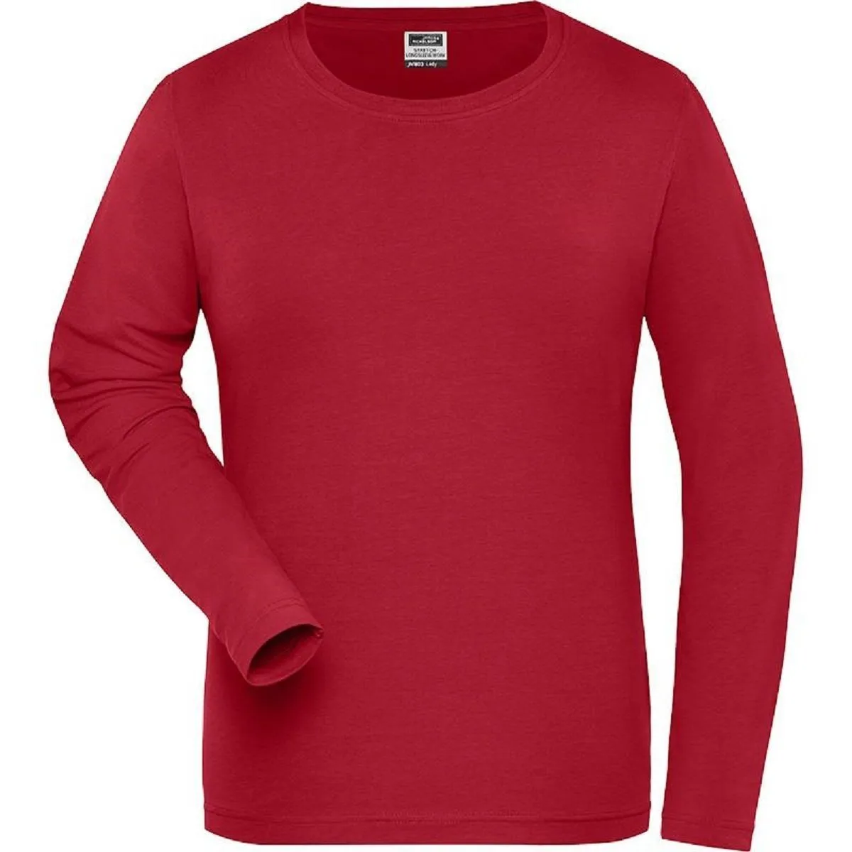 T-shirt workwear BIO manches longues - Femme - JN1803 - rouge 