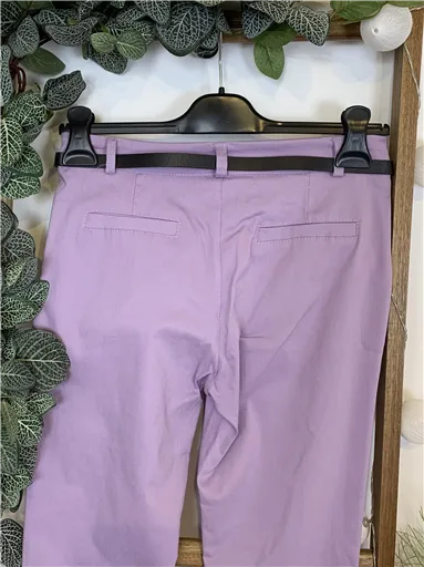 T615- Pantalon Chino (T36-T44) (violet) - Bleu Clair