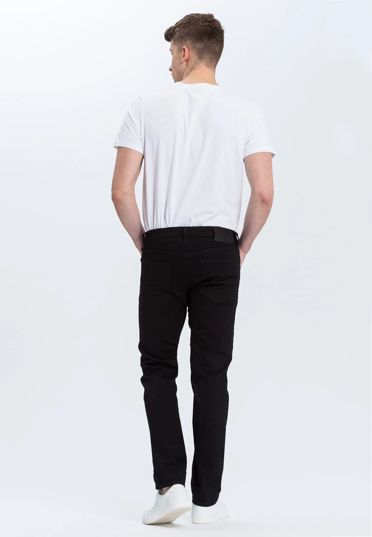 Tall Homme Jeans Damien Slim Fit Longueur 36 & 38 Pouces, noir