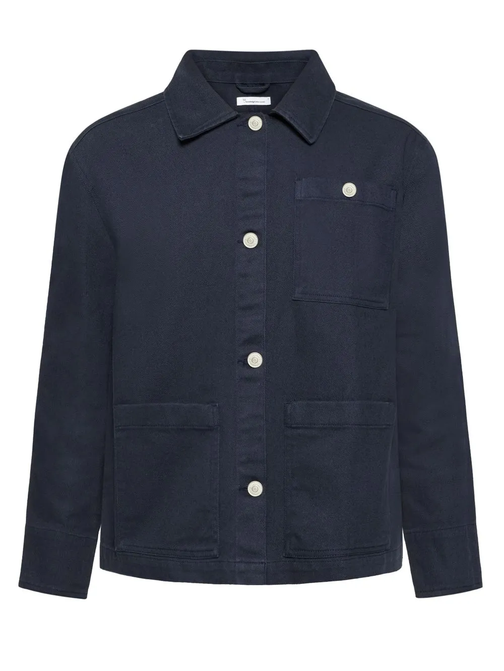 Veste boutonnée en coton bio | marine "twill workwear jacket night sky" 1412 night sky femme