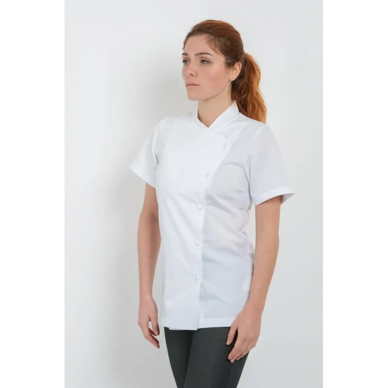 Veste cuisine femme manches courtes l JULIA BLANCHE