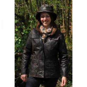 Veste de chasse pour femme en coton enduit