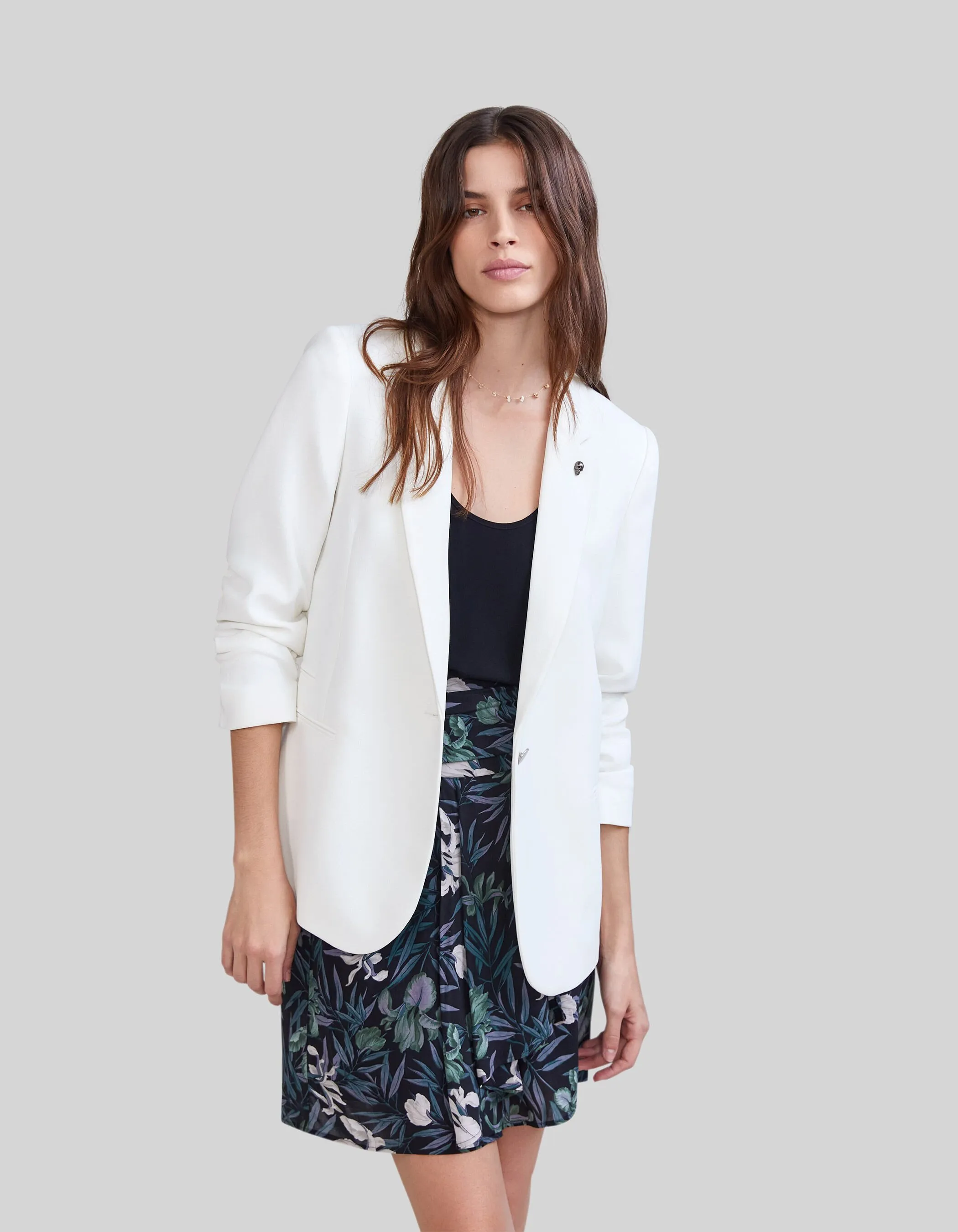 Veste de costume blanc cassé recyclé Femme